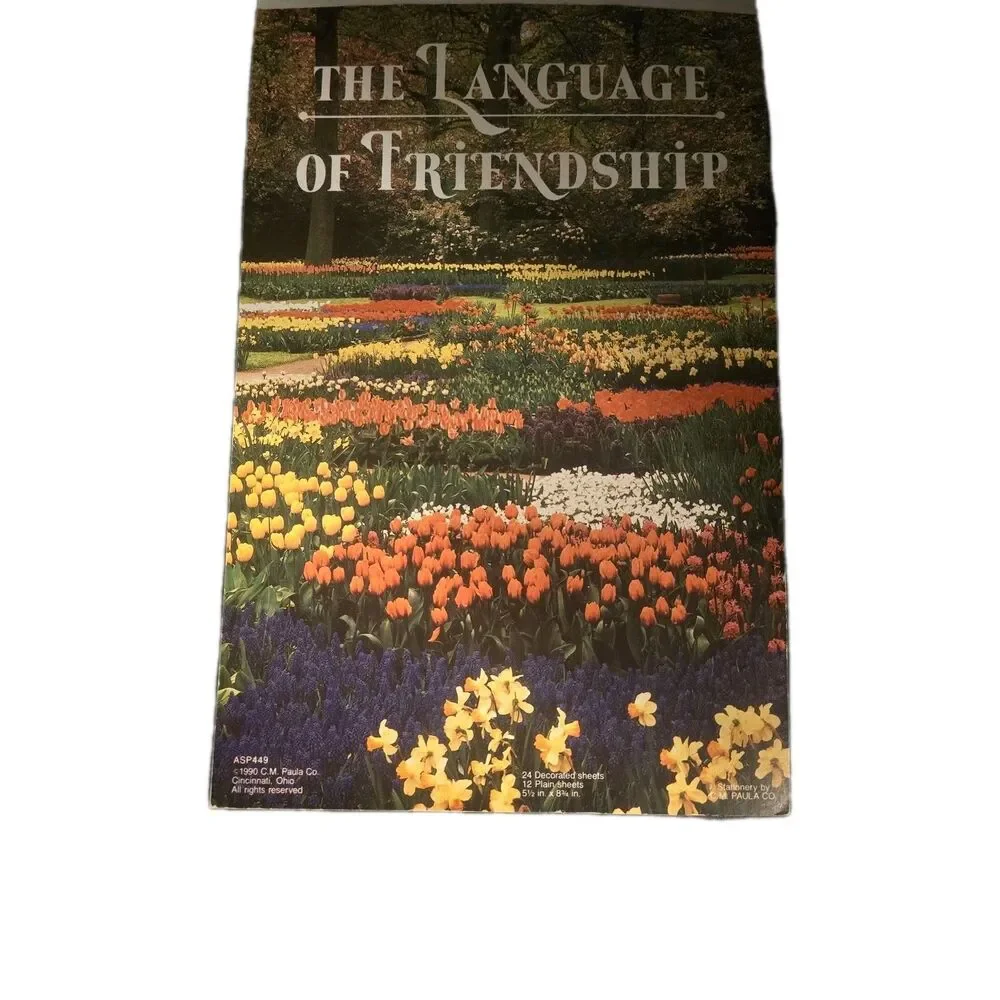 Vintage 1990 C.M. Paula Co Stationery Pad The Language Of Friendship Quotes